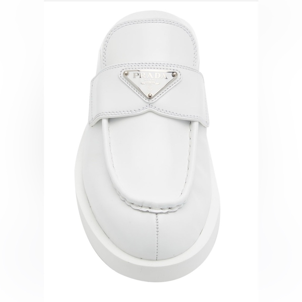 Prada White Loafer Mules size 7 - Picture 6 of 10